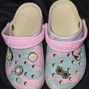 CROCS Kids' Pink and Teal Fun Clogs
